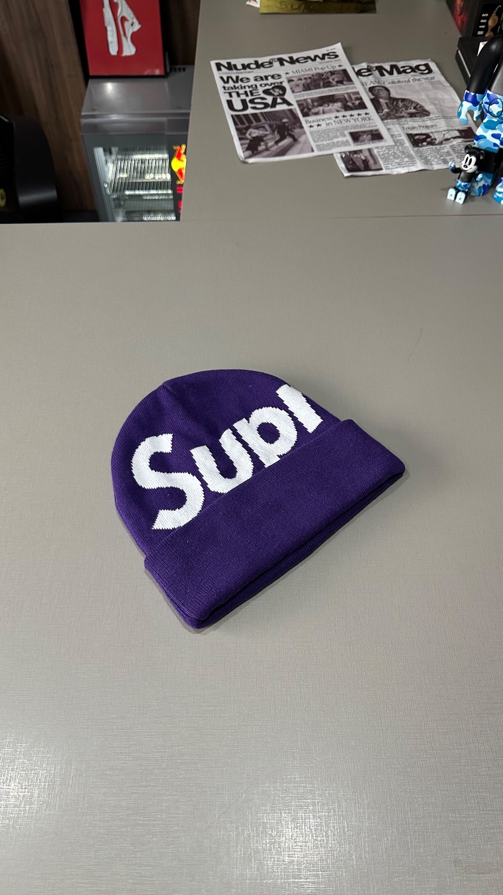 Touca Supreme Big Logo Purple FW25-W18 — Único, Novo