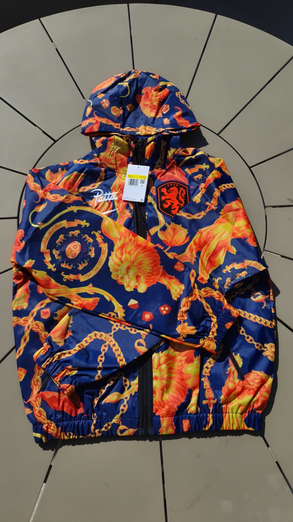 Netherlands x Patta x Nike Jaqueta Anthem Orange — P, Novo