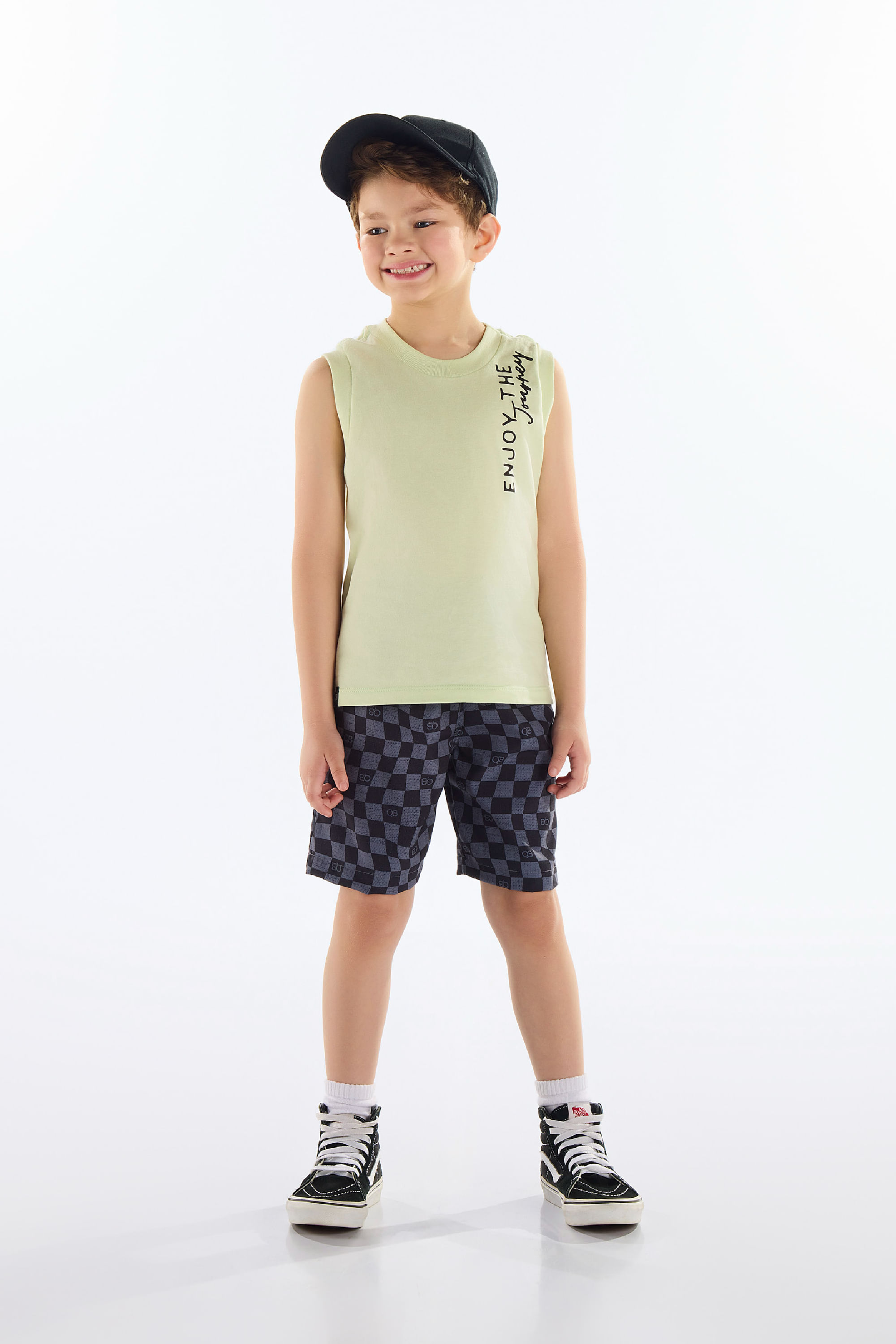 Conjunto Regata e Bermuda para Menino (Verde Claro) Quimby — 04