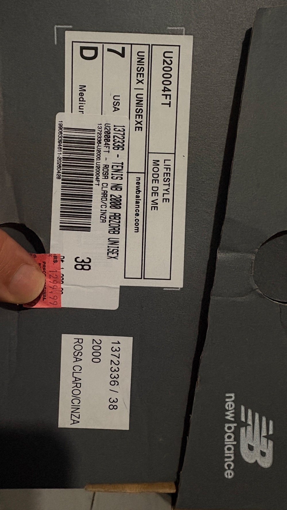 New Balance Abzorb 2000 White Pink — 38, Novo
