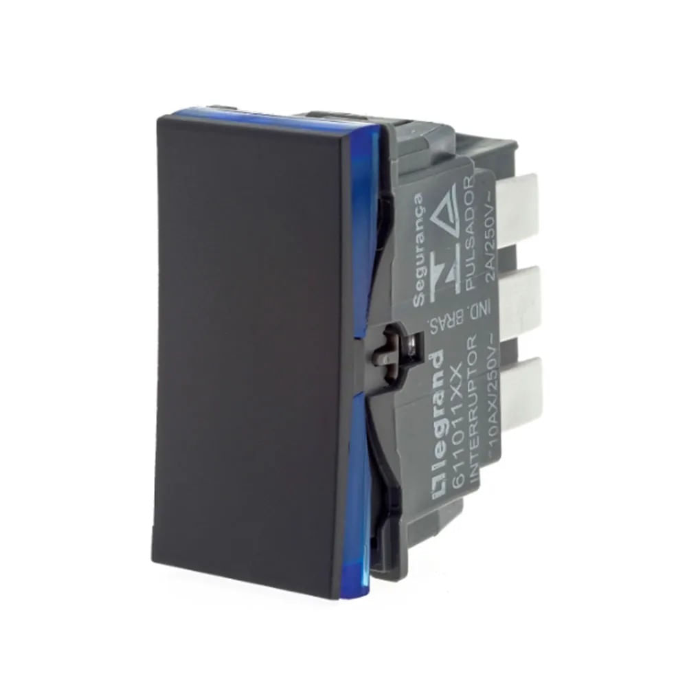Interruptor intermediário 10A preto Pial Plus + Interruptor intermediário 10A preto Pial Plus