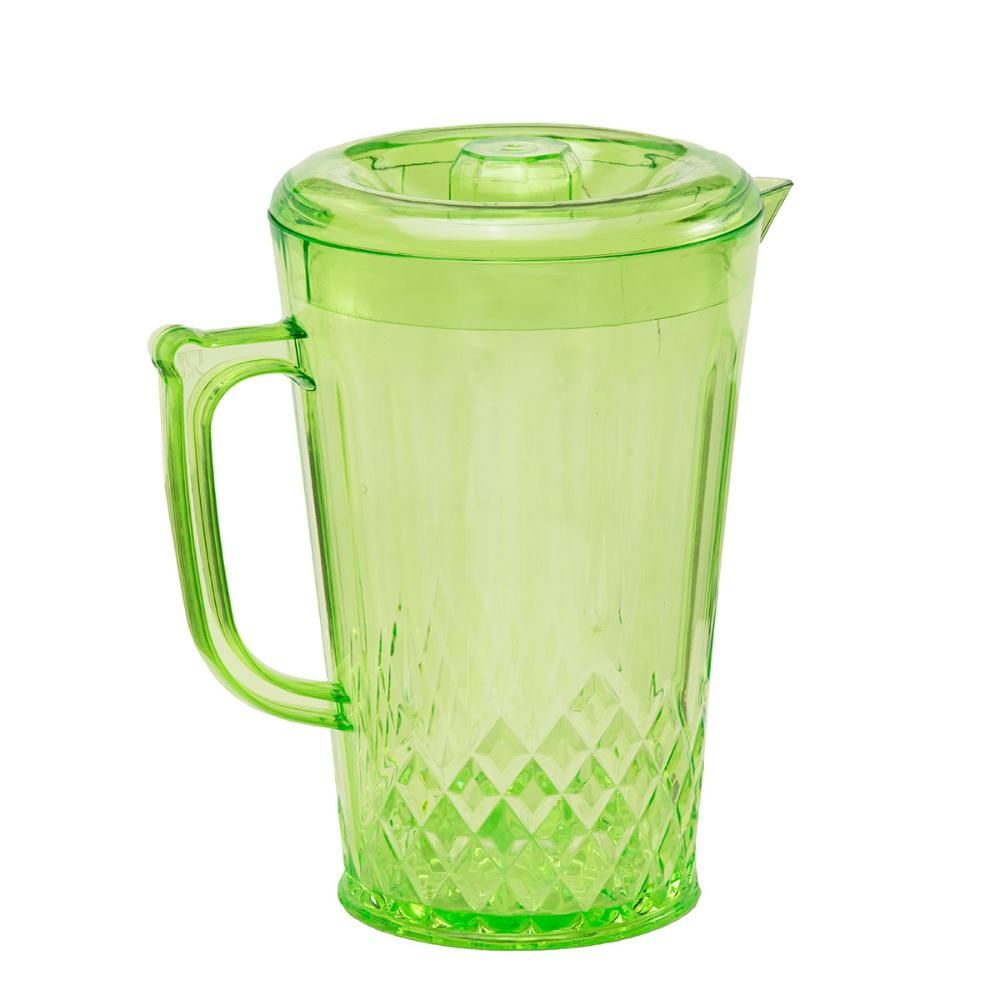 Foto 2 de Jarra Acrílico de 1 Litro com 4 Copos Agua Suco Bebida Verde