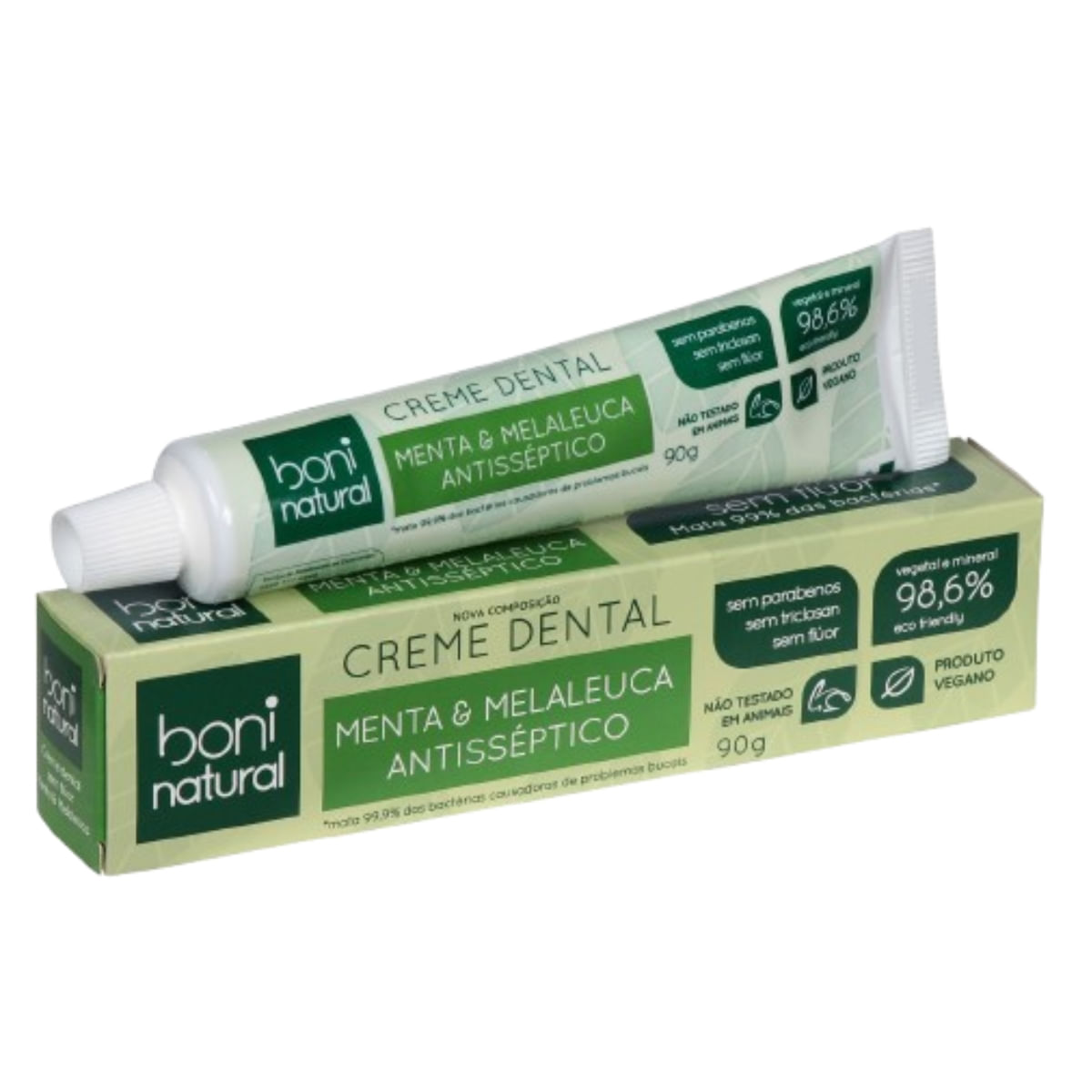 Creme Dental Boni Natural Menta e Melaleuca 90g