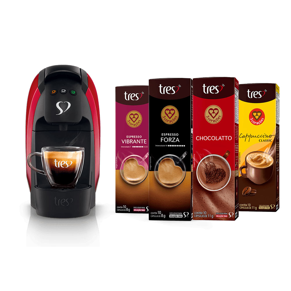 Kit Máquina Luna Vermelha 110v + 40 Cápsulas