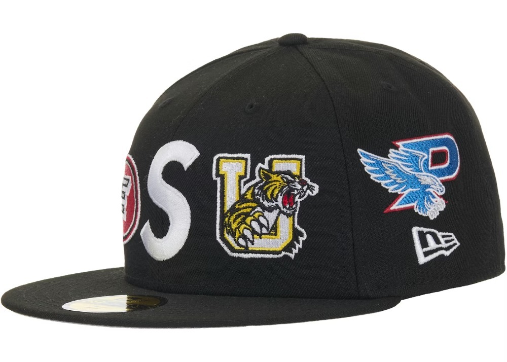 New Era x Supreme Boné Mascots S Logo Black SS26-W3 — 7-1/4, Novo