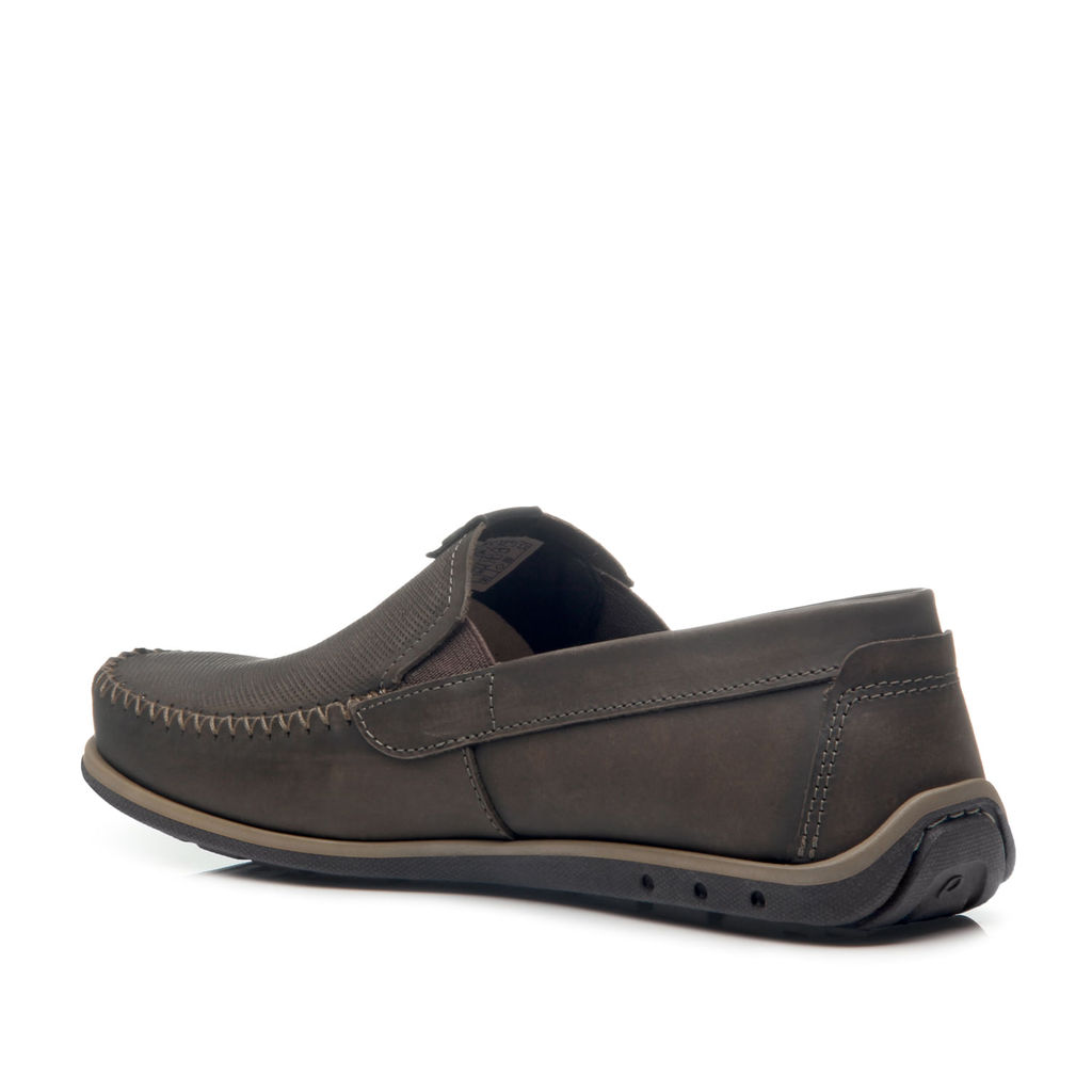 Foto 2 de Mocassim Pegada Masculino em Couro Cravo 141603-03