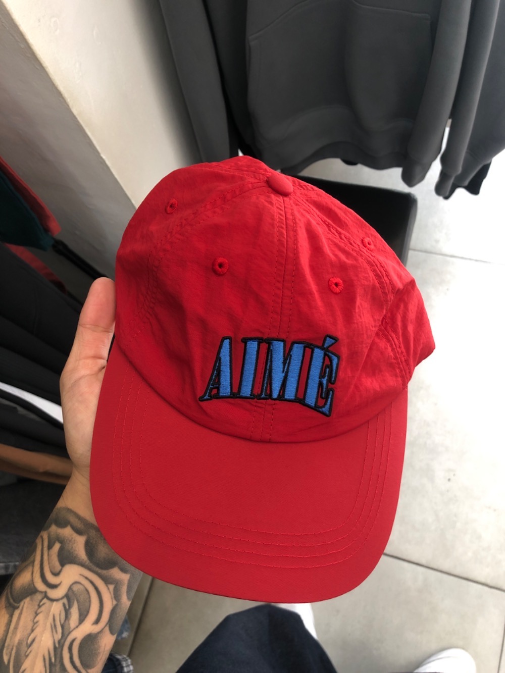 Boné Aimé Leon Dore Nylonkeps Red — Único, Novo