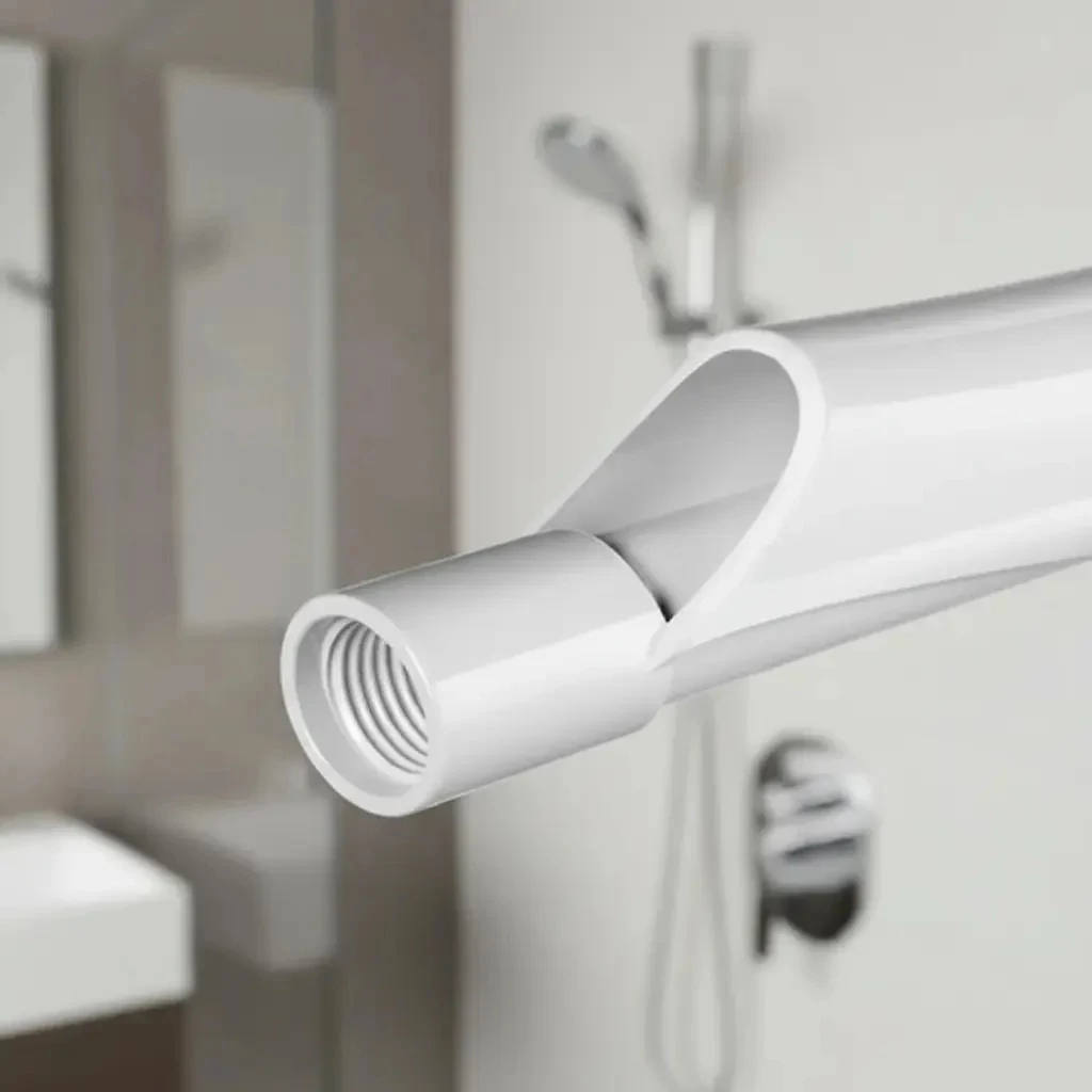 Foto 2 de Cano Branco Para Chuveiro E Duchas 30 Cm Lorenzetti Acabamento Polido