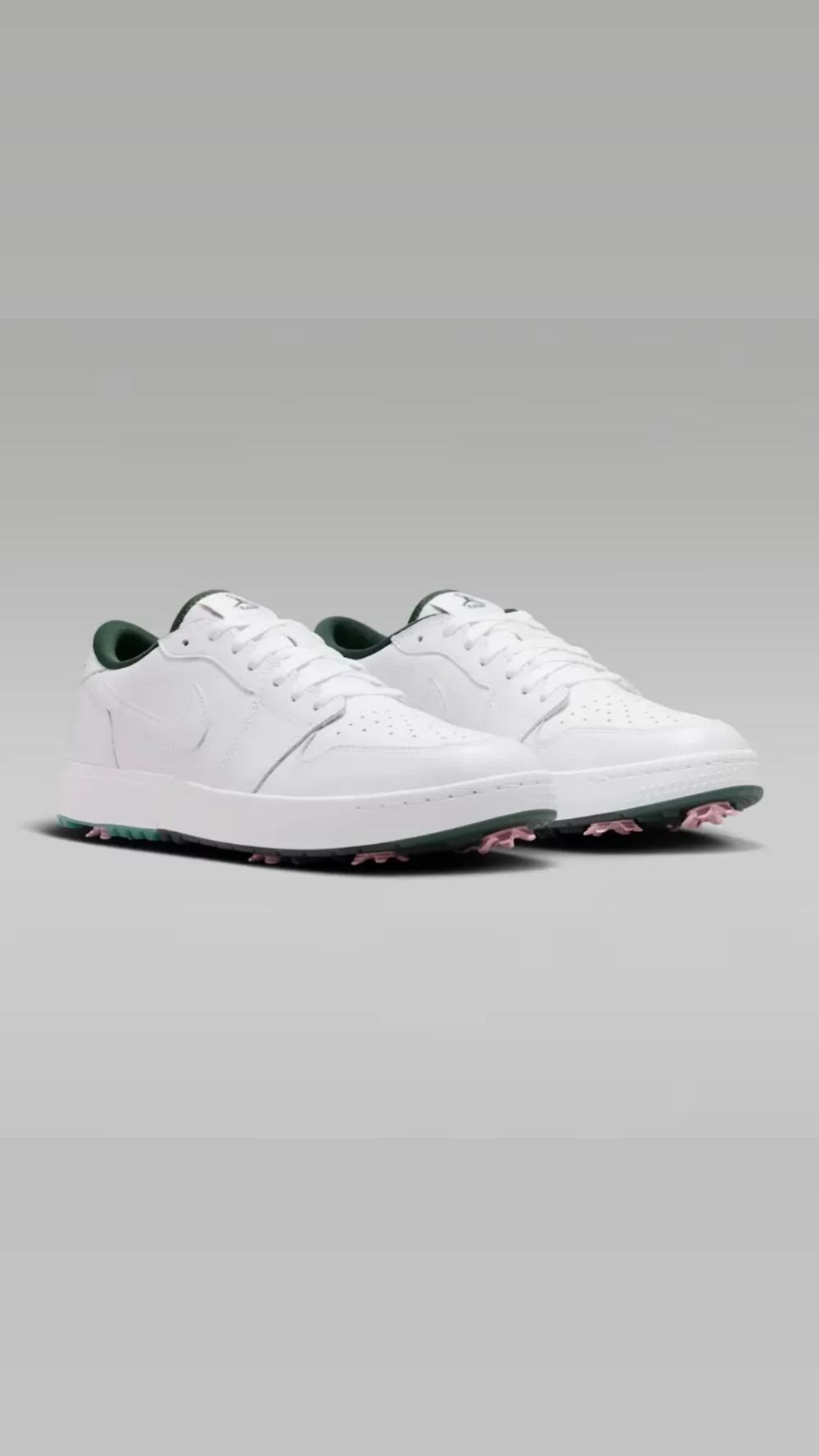 Nike Air Jordan 1 Low Golf Spiked White Fir Elemental Pink — 38 / 39 / 40 / 41 / 43, Novo