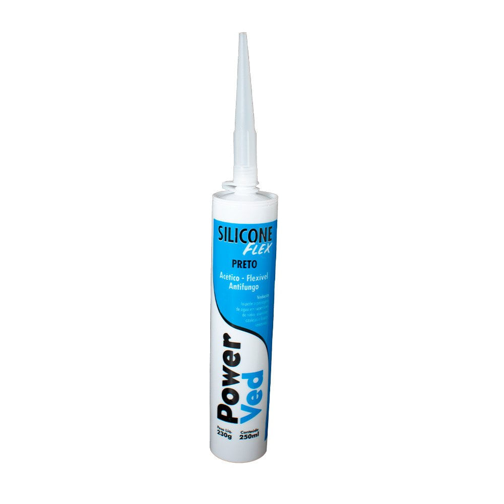 Ade Silicone Flex Preto 250Ml Powerved
