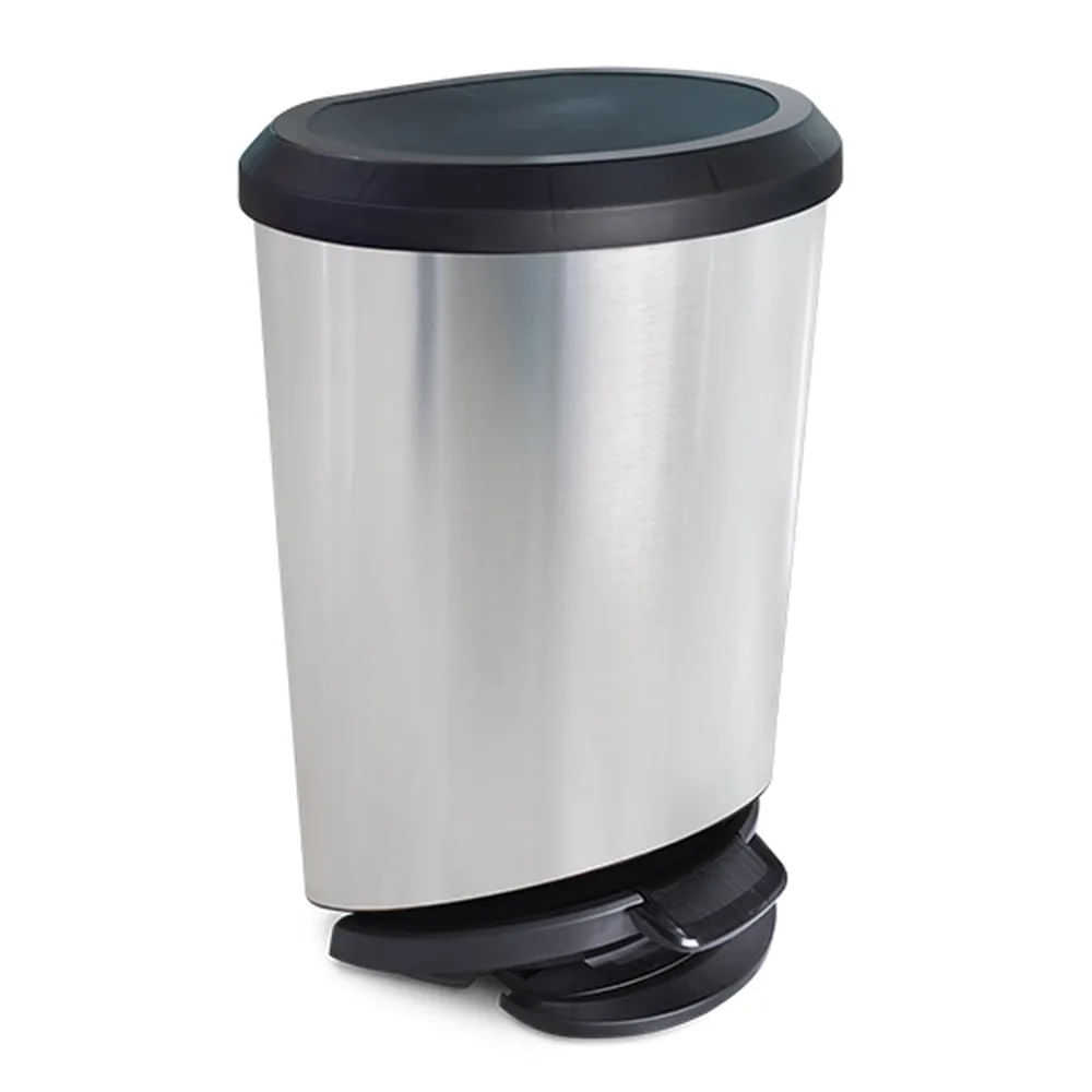 Lixeira Com Pedal 20 Litros Label Inox Arqplast