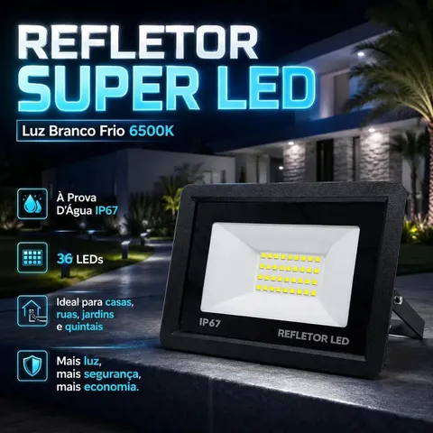 Kit 5 Refletores LED 100W IP67 Bivolt