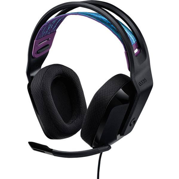 Headset Gamer Logitech G335 com Design Leve e Conexão 3,5mm para PC, PlayStation, Xbox, Nintendo Switch e Mobile - Preto CX 1 UN