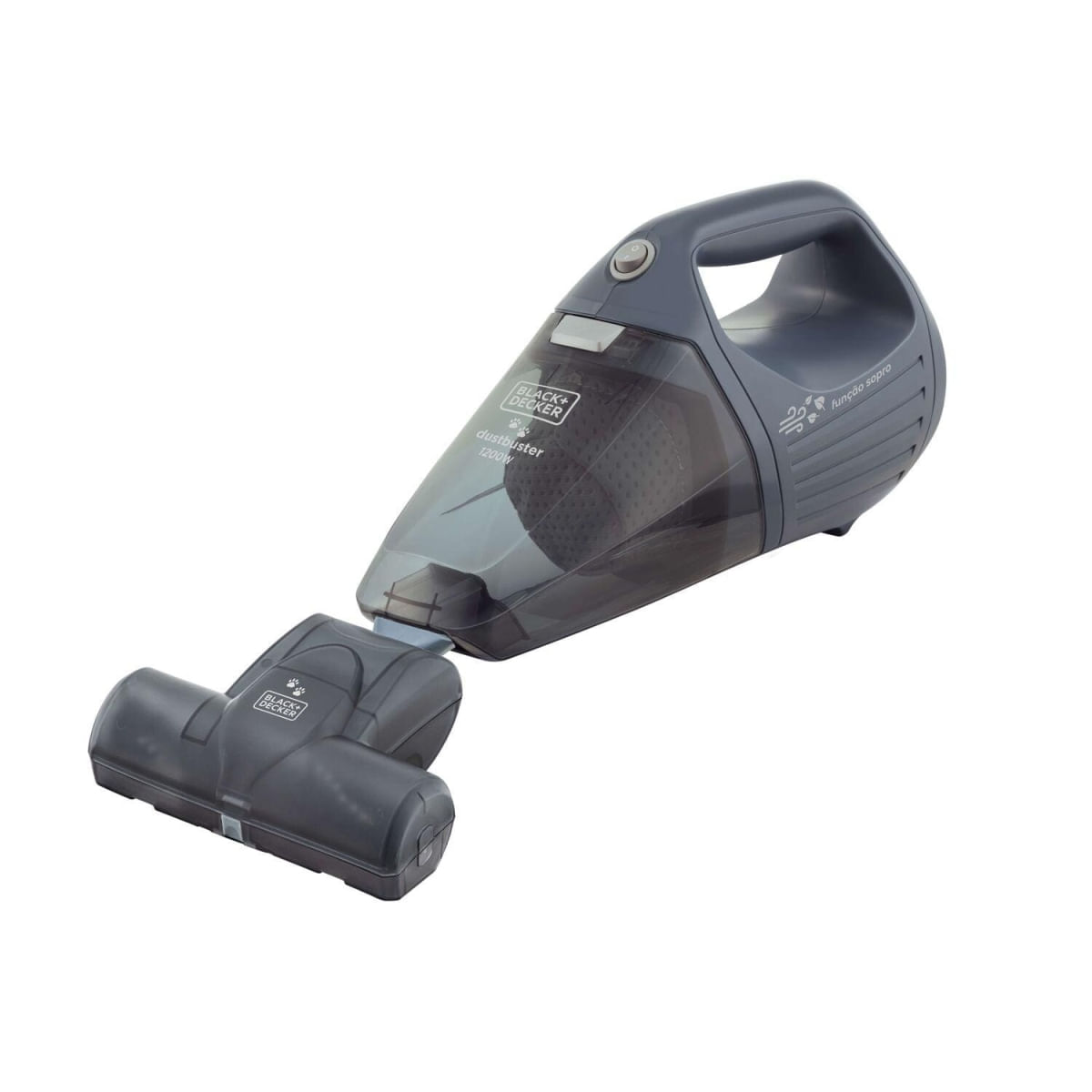 Aspirador de Pó Portátil Black+Decker APS1200PET 1200W Bocal Turbo Pet Cinza cinza / 110