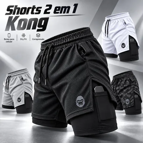 Shorts Masculino Dry Fit Academia com Bolso