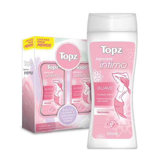 Sabonete Íntimo Topz Suave 2 Unidades De 200ml