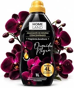 Amaciante de Roupas Concentrado 1L Orquídea Negra 4L Rende muito