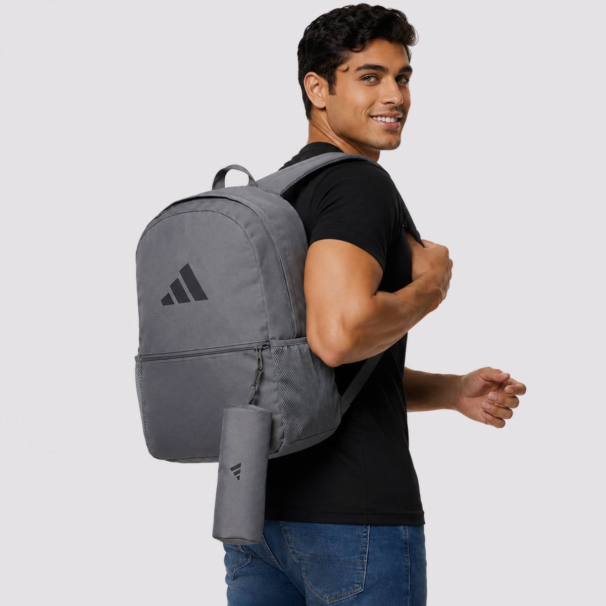 Mochila Adidas Clássica Performance Cinza