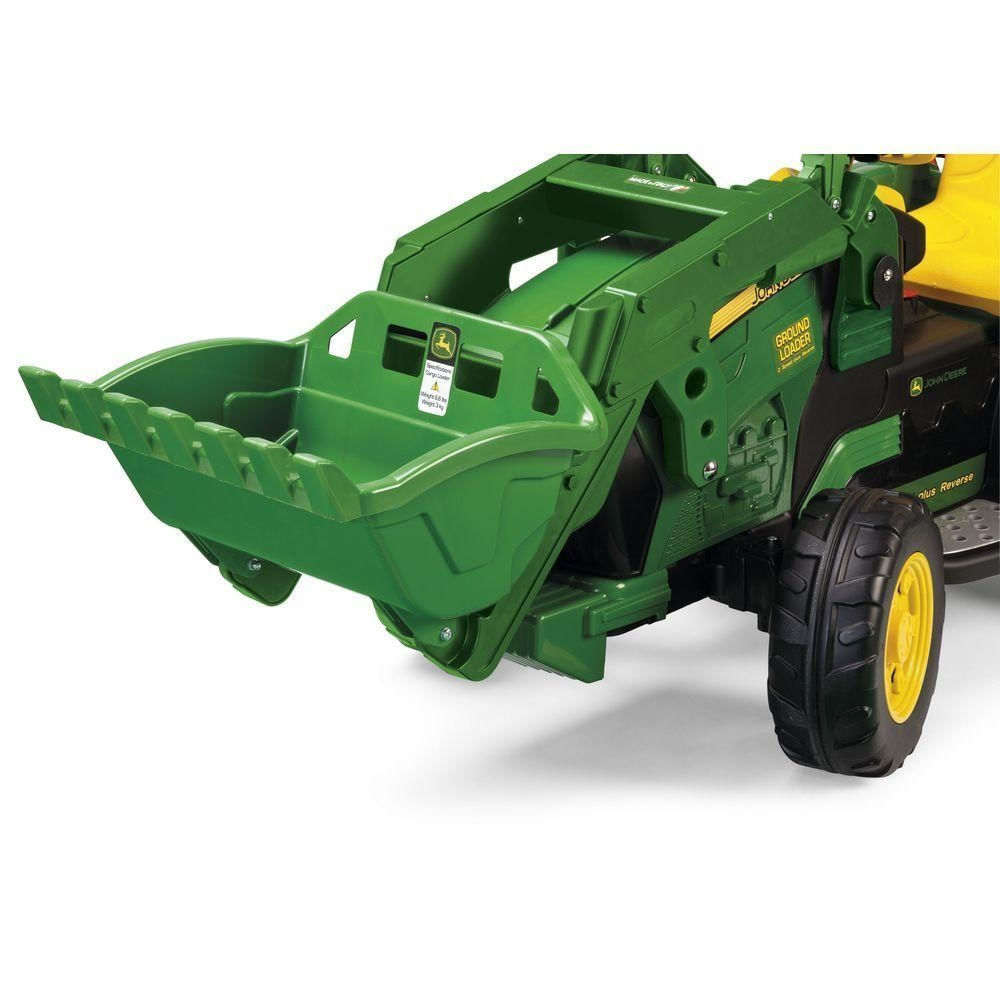 Foto 4 de Mini Trator Infantil Elétrico Peg-Pérego John Deere Ground Loader 12V - Verde e Amarelo