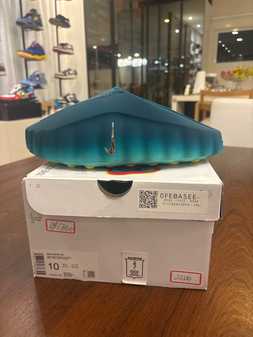 Nike Mind 001 Geode Teal Light Menta (Kit Seleção 2026) — 42, Novo