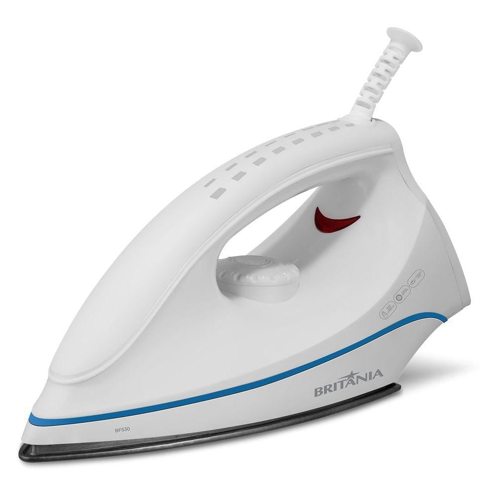 Foto 5 de Ferro Seco Britânia BFS30 1250W com Base Antiaderente Branco 110V