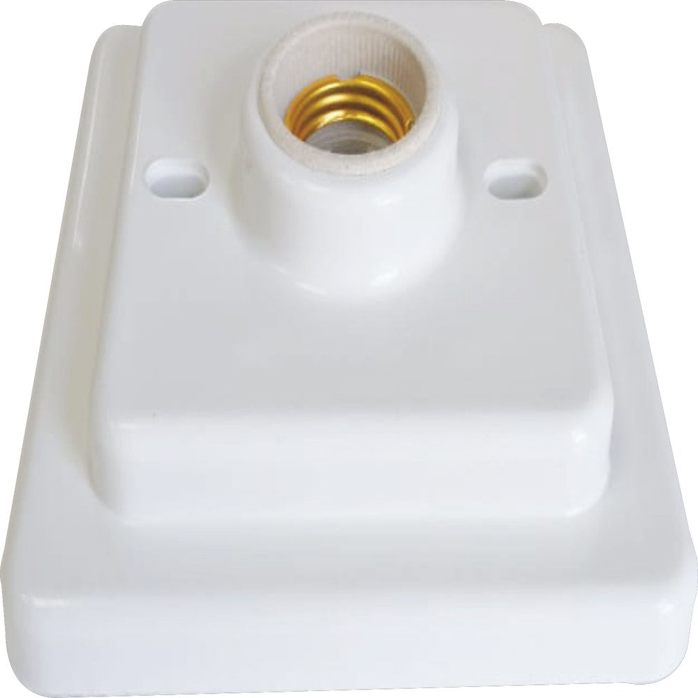Plafon Soquete Porcelana 2Xe27 Branco Opl