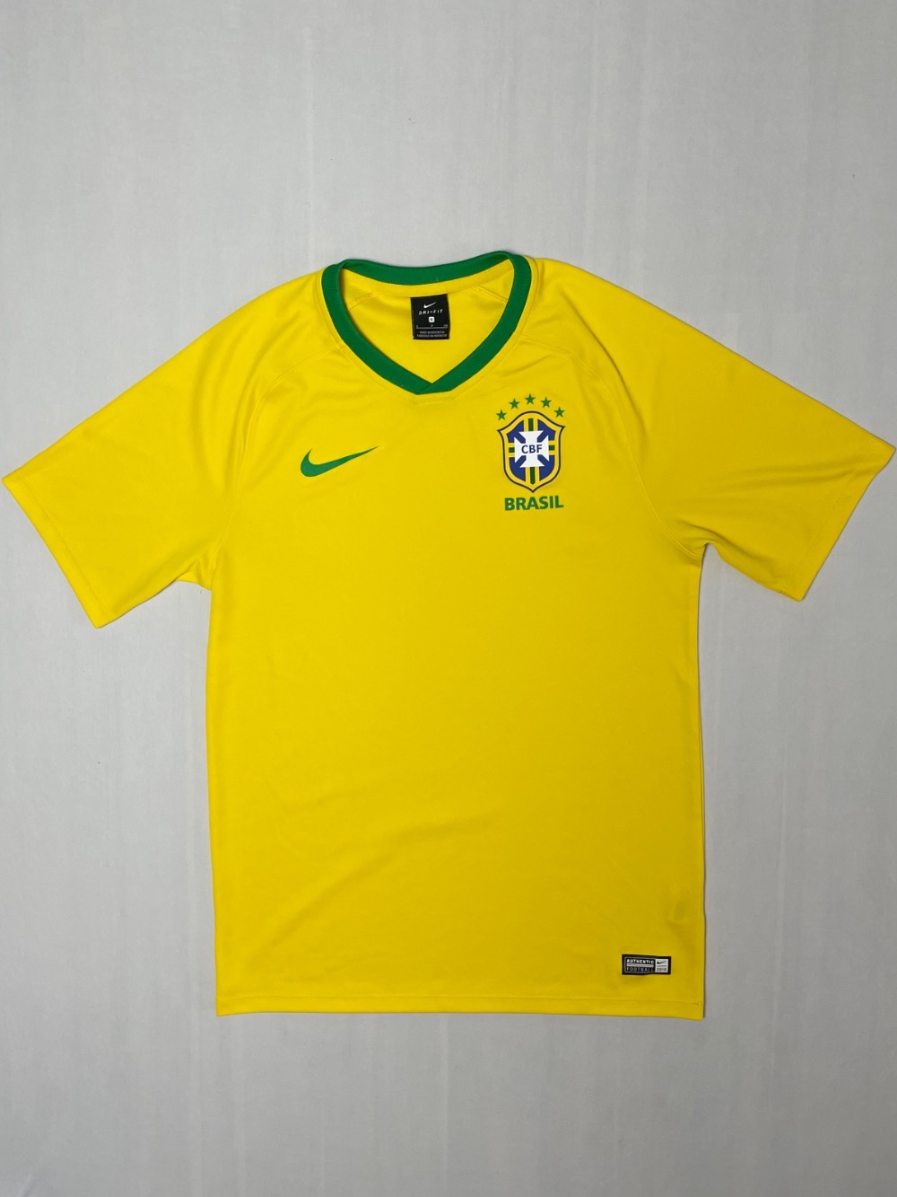 Camisa Nike Brasil I 2018/19 Torcedor Pro Yellow — P, Usado
