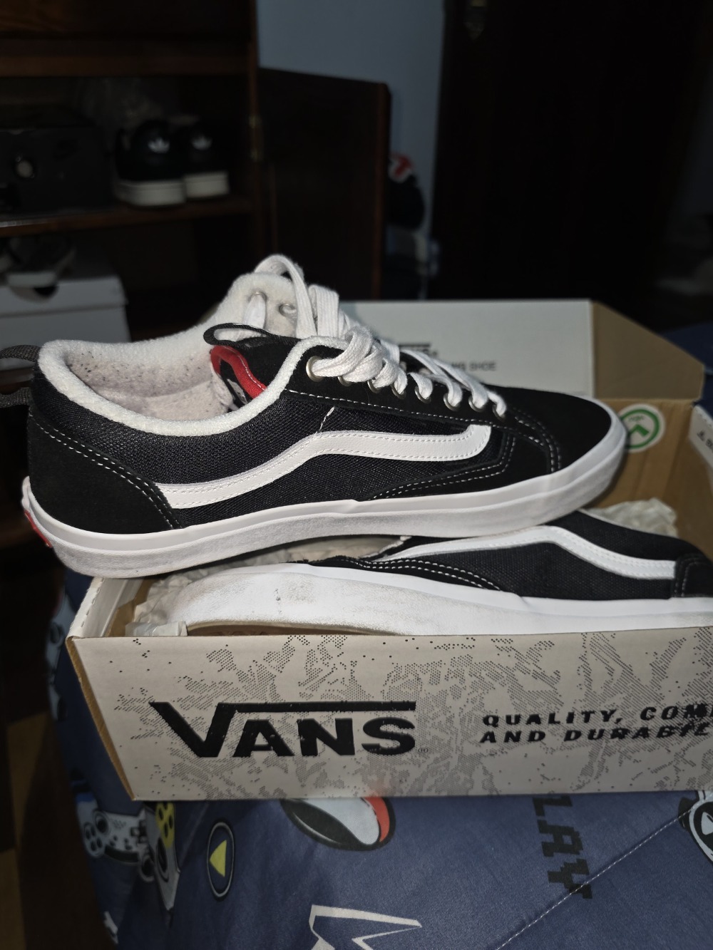 Vans Skate Old Skool 36+ Black White — 42, Usado