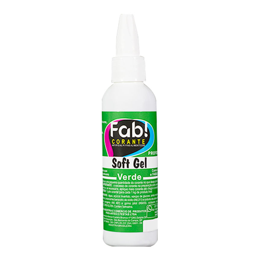 Corante Alimentício em Gel Verde 25g Soft Gel FAB