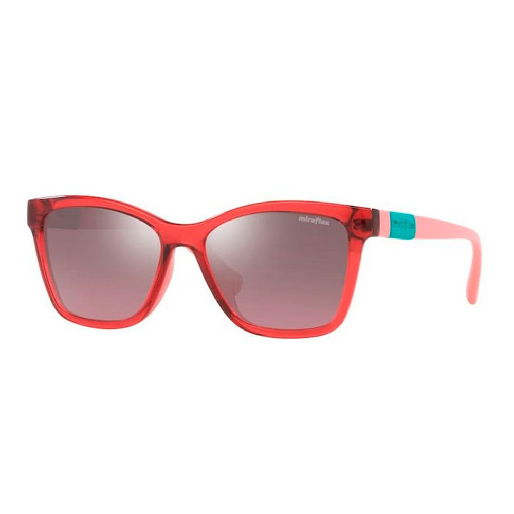 Óculos de Sol Infantil Miraflex Quadrado MF1042 Cor Rosa