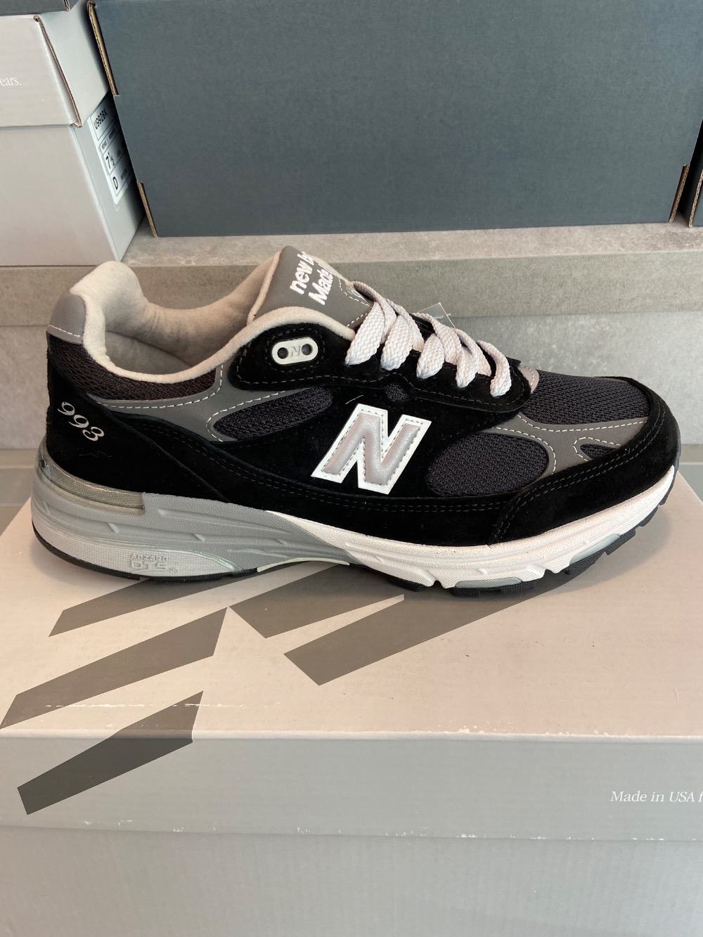 New Balance 993 Black Grey 006 White — 38 / 39 / 40 / 41 / 42 / 43, Novo