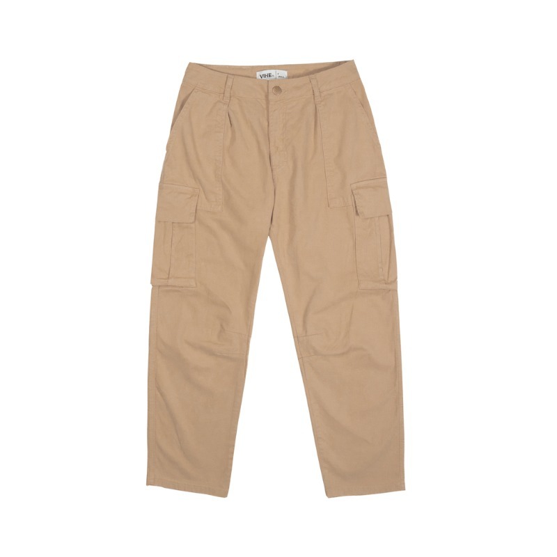 Calça VIHE Sarja Bege — P / M / G / XG, Novo