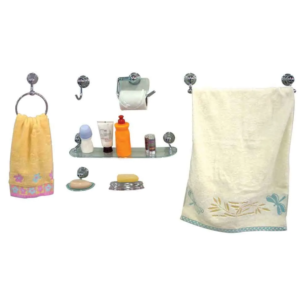 KIT MONDO 7 PECAS CROMADO CRISTAL AQUAPLAS
