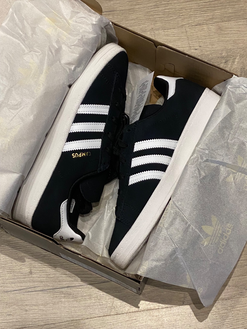 adidas Campus ADV Core Black Cloud White — 36 / 38, Novo