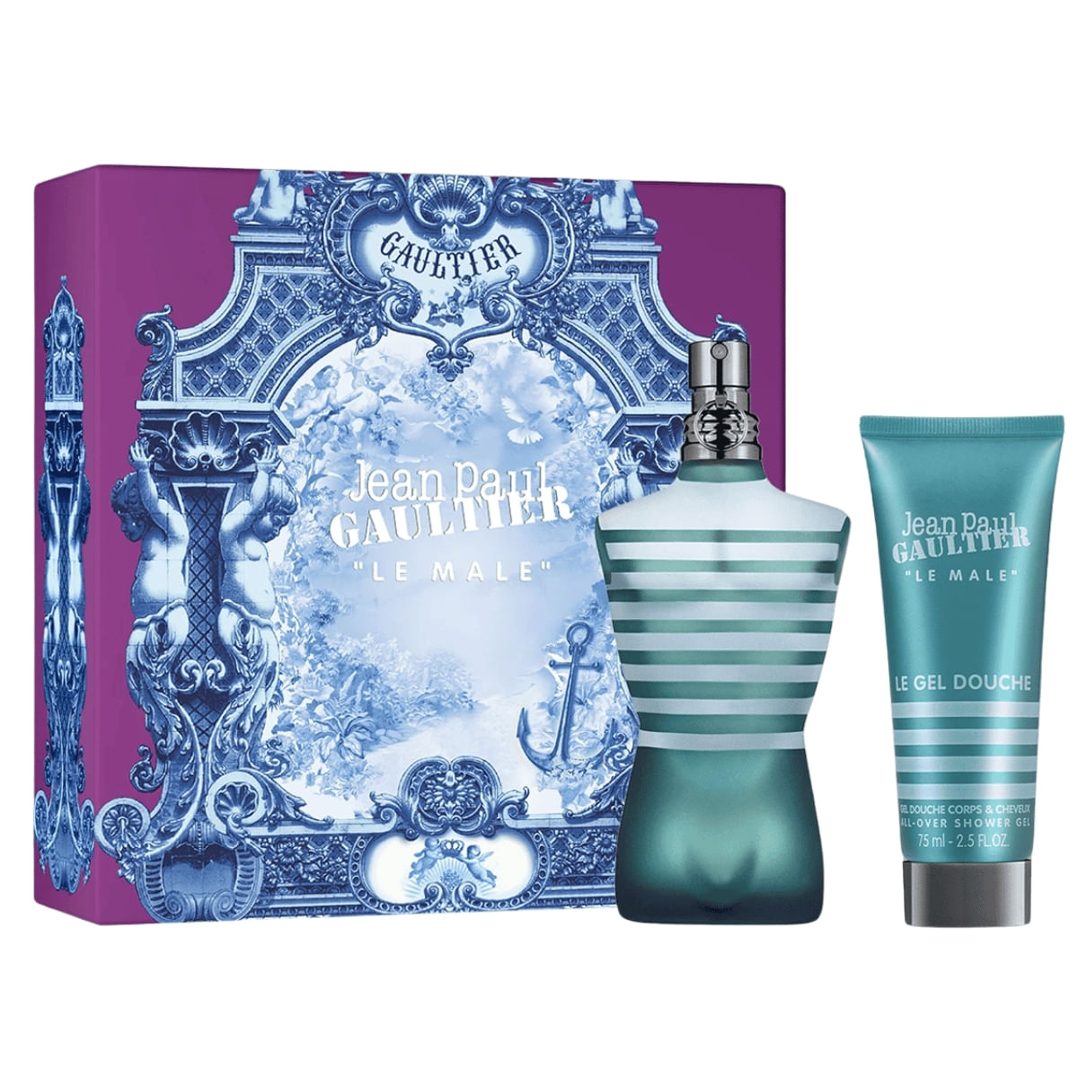 Perfume Jean Paul Gaultier Kit Le Male Eau De Toilette 75ml + Gel de Banho 75ml Masculino