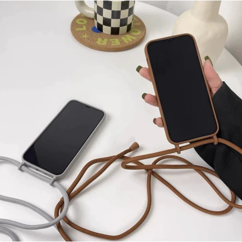 Capa Com Cordão Alça Longa Para MOTOROLA G04, G05, G06, G15, G24, G35 Aveludada Ajustáve
