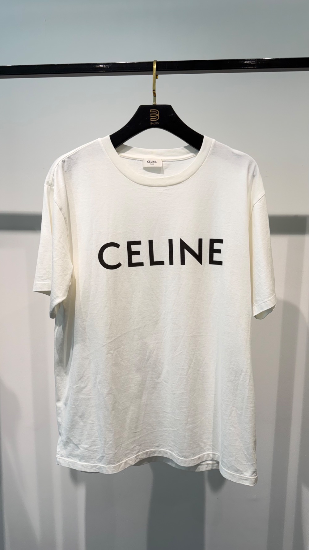 Camiseta Celine Loose Cotton Jersey White — M, Novo