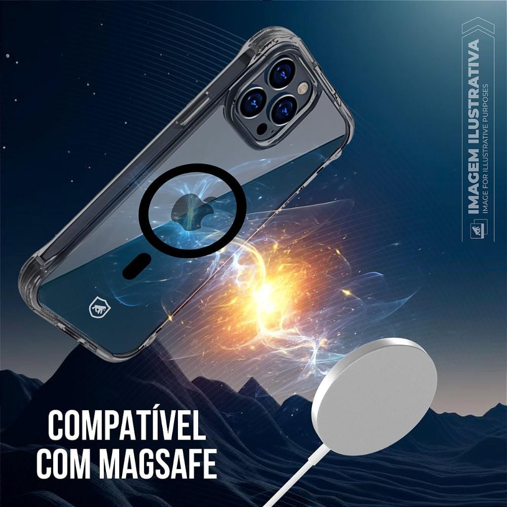 Foto 5 de Capa case capinha para iPhone 17 Pro - Lybrid Magsafe - Preta - Gshield