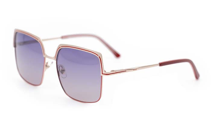 Óculos de Sol Ono ON6005S Feminino Quadrado Metal Vermelho 56