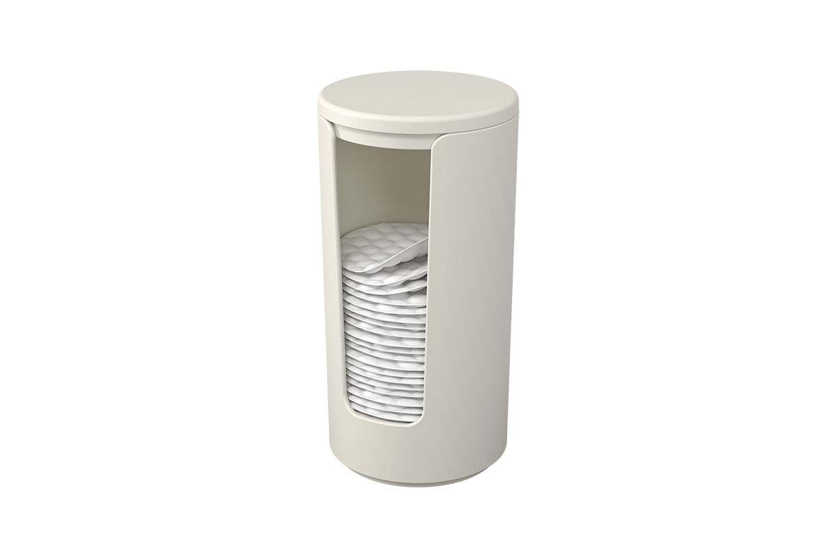 Porta Algodão Em Disco Serene Light Gray Brinox