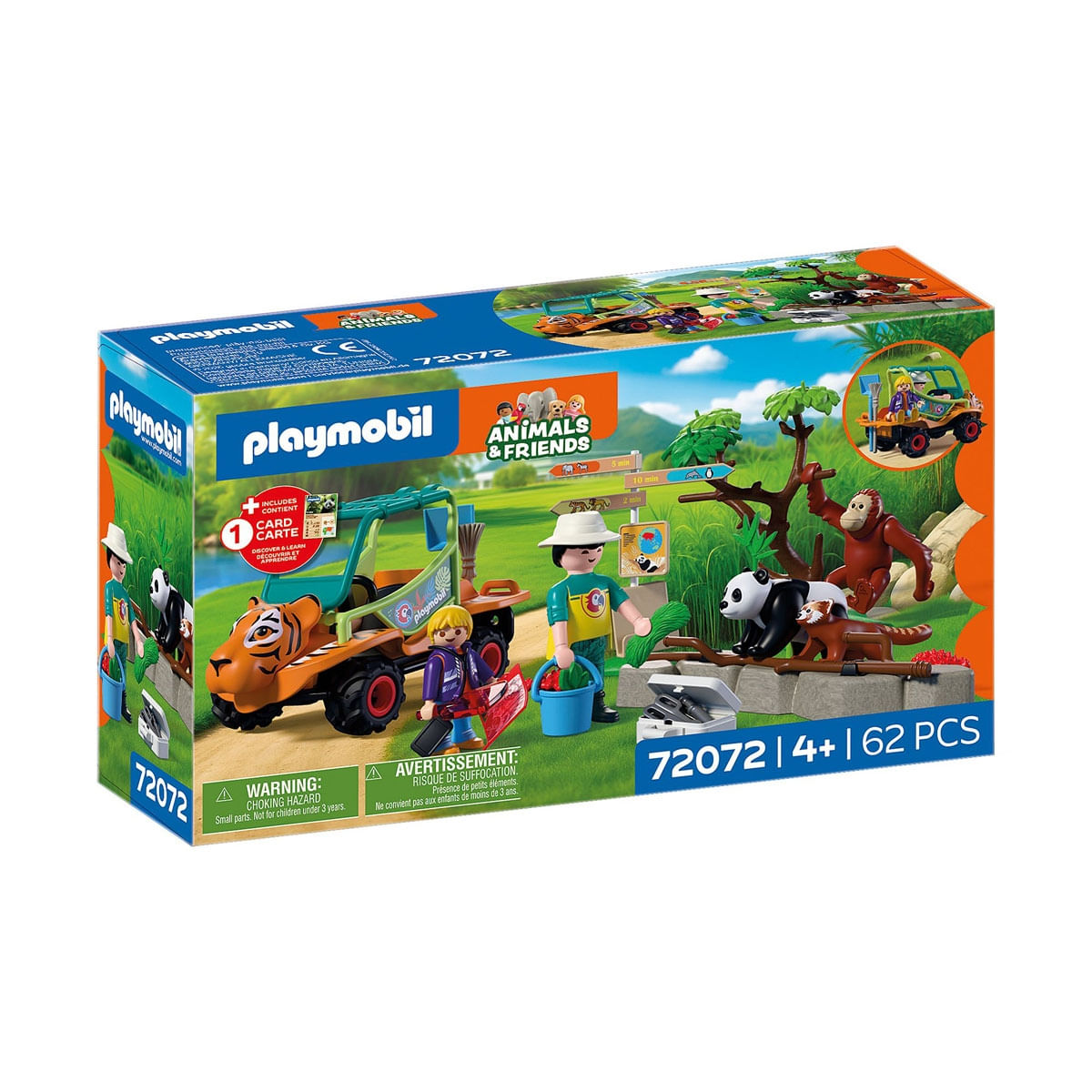 Zoológico com Veículo - Playmobil Animals & Friends 72072