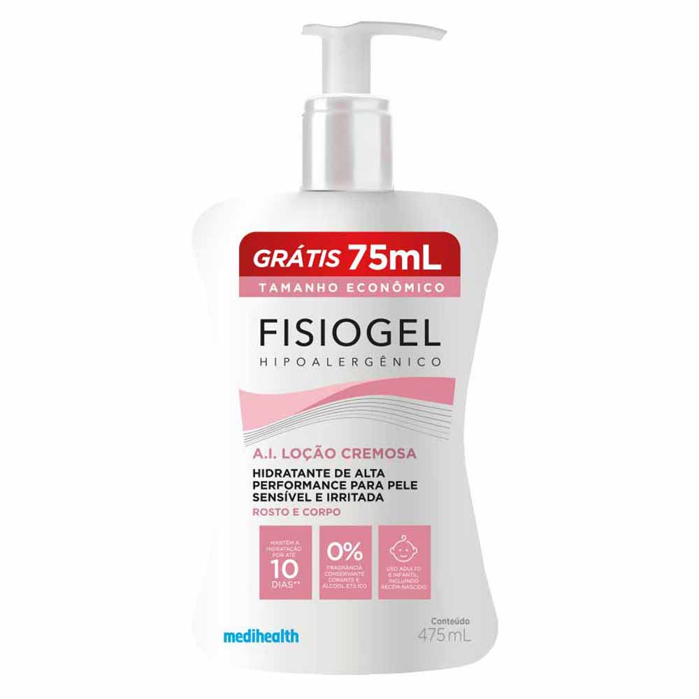 Loção Cremosa Fisiogel AI Ação Calmante Rosto e Corpo — 475ml