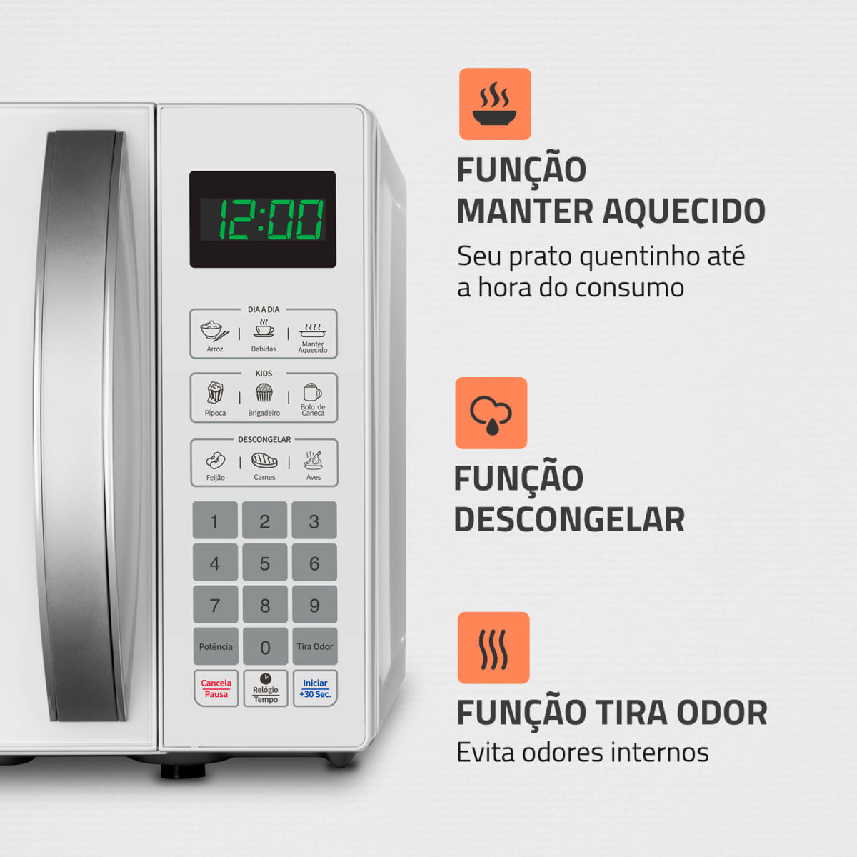Foto 3 de Micro-ondas 21L Mondial MO-01-21-W 110