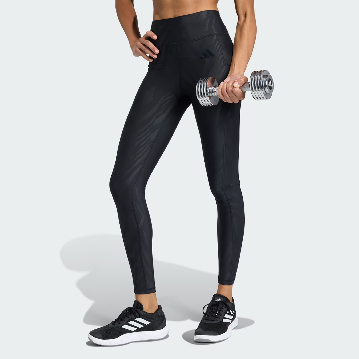 Calça Leggings Adidas Optime AOP Feminina Preta