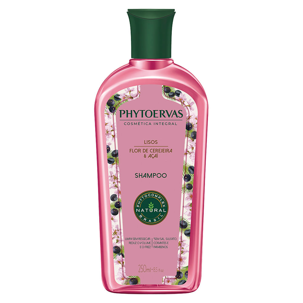Phytoervas Lisos Flor de Cerejeira e Açaí – Shampoo — 250ml