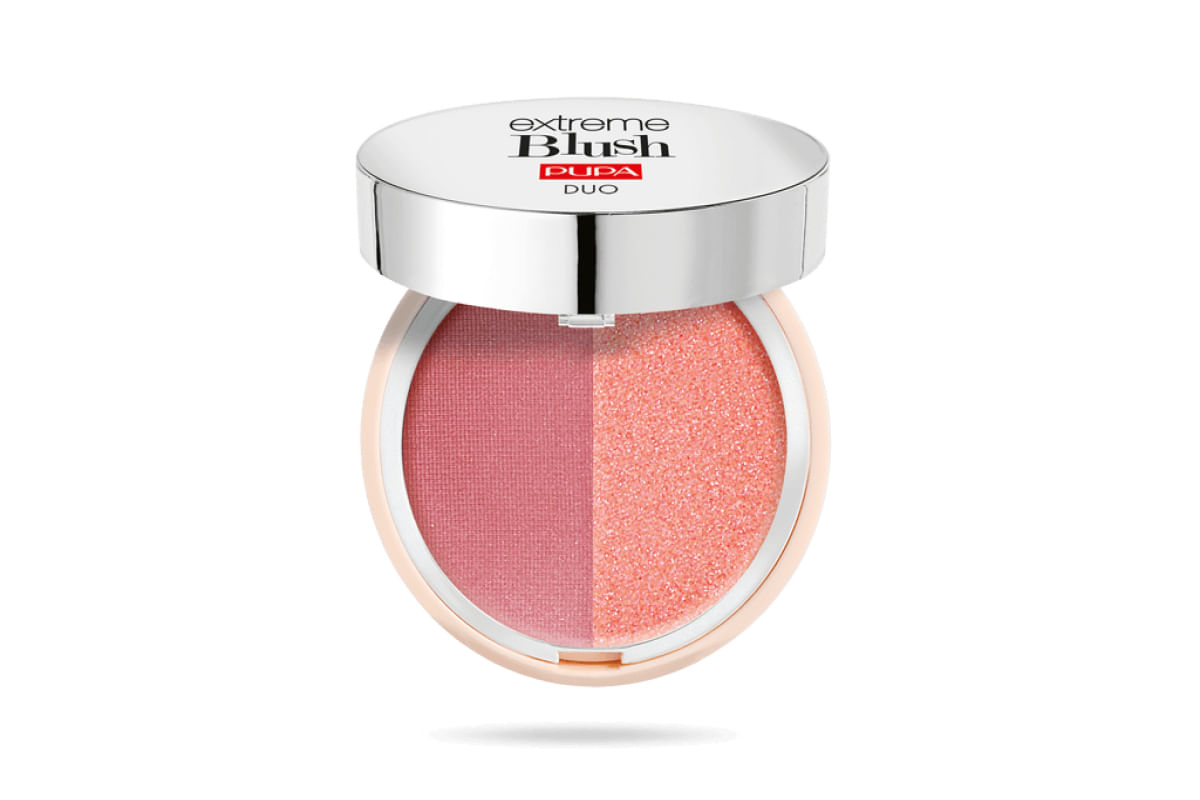 Blush compacto 2 em 1 Pupa Extreme Blush Duo Radiant Amarant Glow Watermelon