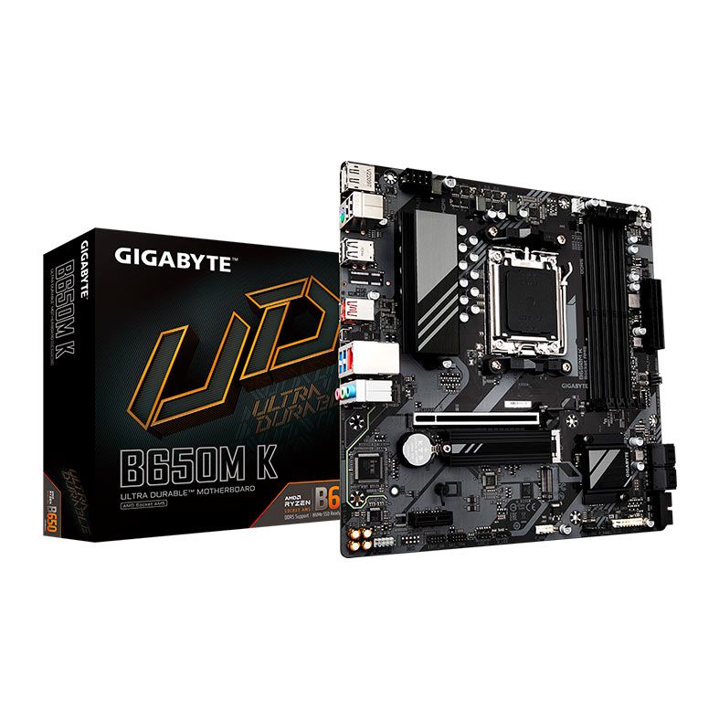 Foto 2 de Placa Mae Gigabyte B650M K, DDR5, Socket AM5, Chipset AMD B650, B650M-K