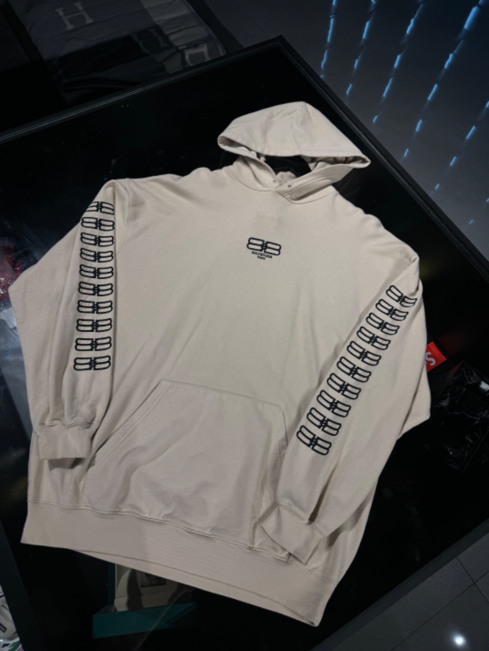 Moletom Balenciaga Corporate Logo Popover Beige — P, Usado
