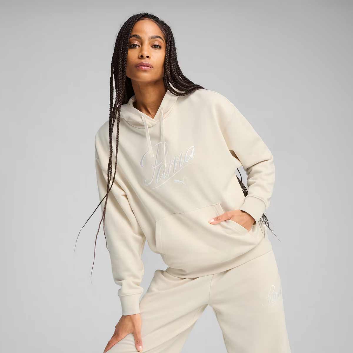 Moletom Puma ESS Relaxed Feminino Off White