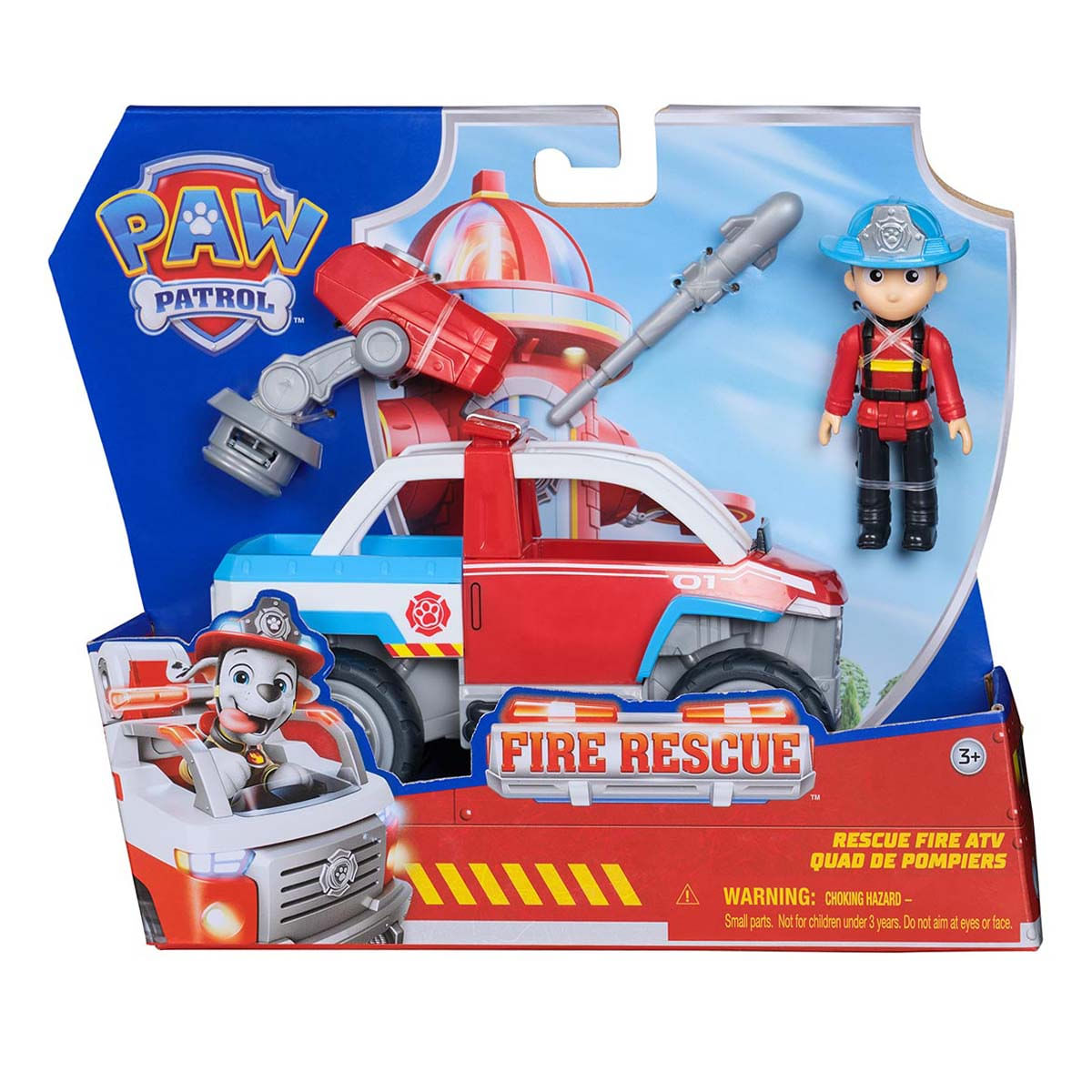 Patrulha Canina Carrinho Grande com Boneco Ryder Fire Rescue